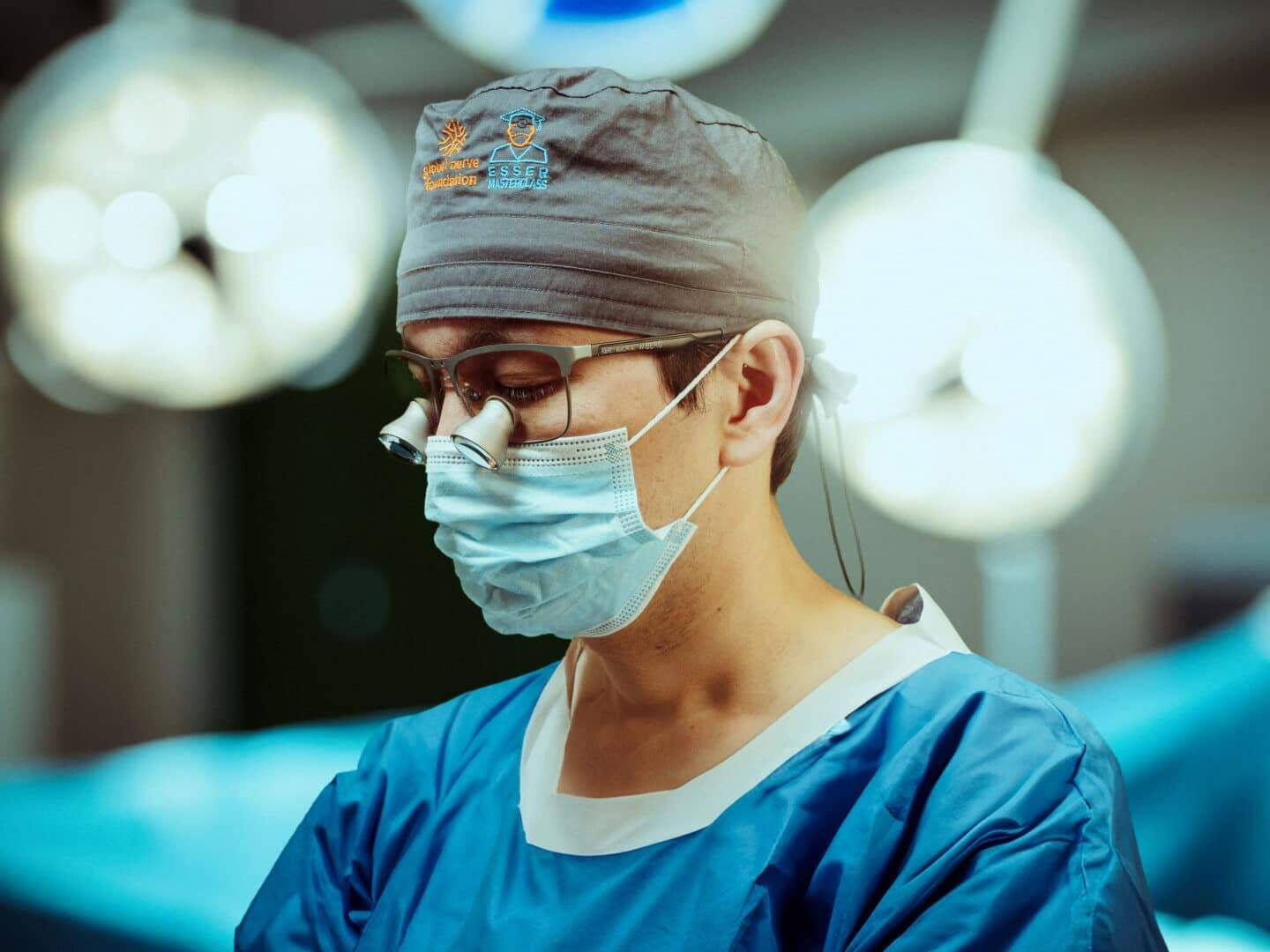 Oxford Migraine Practice Surgeon Akira Wiberg operating